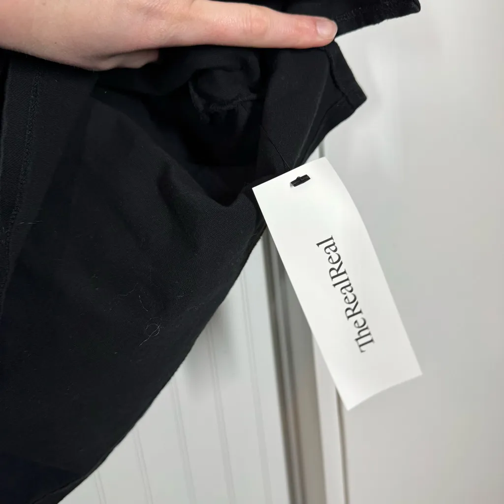 X Karla The Crop Tee in black size xl 100% cotton made in USA - Image 4