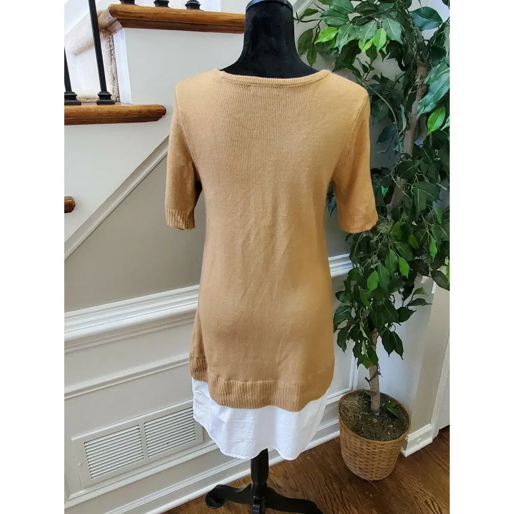 NewYork & Co. Women's Acrylic Round Neck Short Sleeve Knee Length Knit Dress M Size M - Image 7