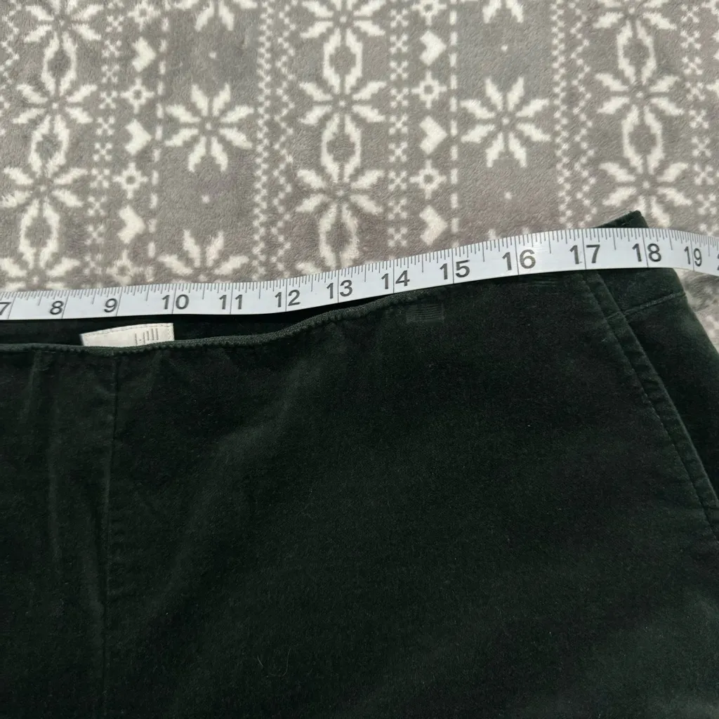 J. Jill Forest Green‎ Soft Velvet Straight Leg Pocket Side Zip Pants Size 18 Green - Image 11