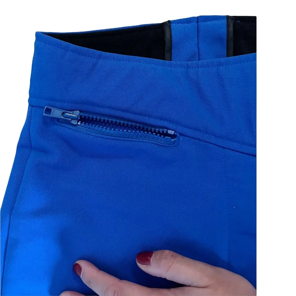 VINTAGE OBERMEYER Ski Pants Blue Stirrups Stretchy Wool Japan Y2K 90s Small 8R - Image 5