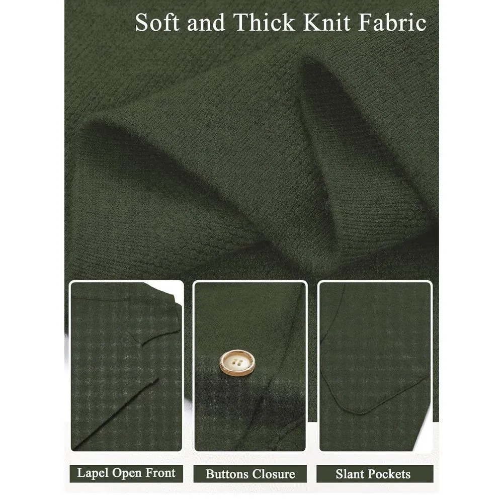 NEW Cardigan Button Lapel Knit Oversized Sweater Jacket S - Image 5