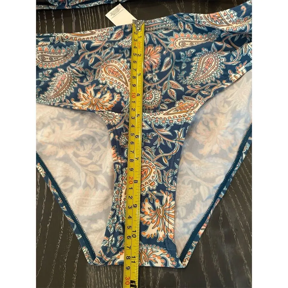 Cupshe Laguna Paisley Bikini Set Women's Size L Multicolor 2 Piece - Image 4