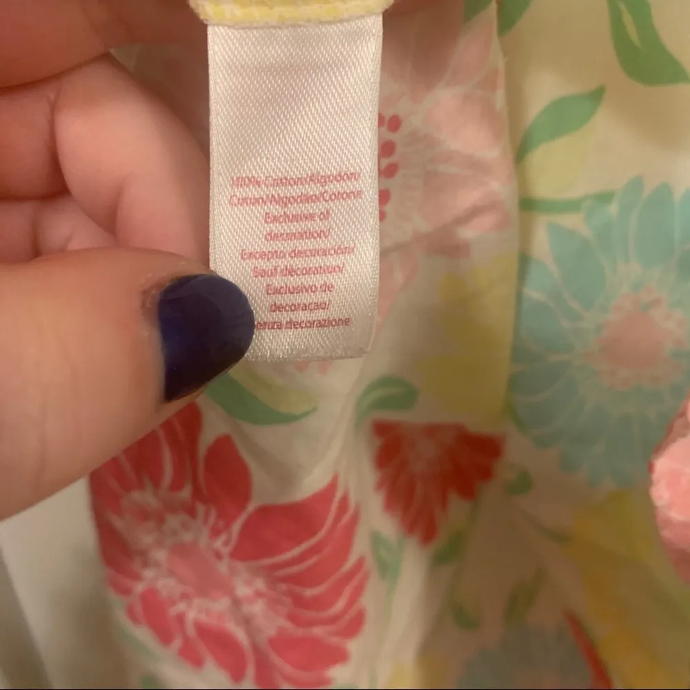 Lilly Pulitzer White Multi Color Floral Tunic Dress Size Small - Image 7