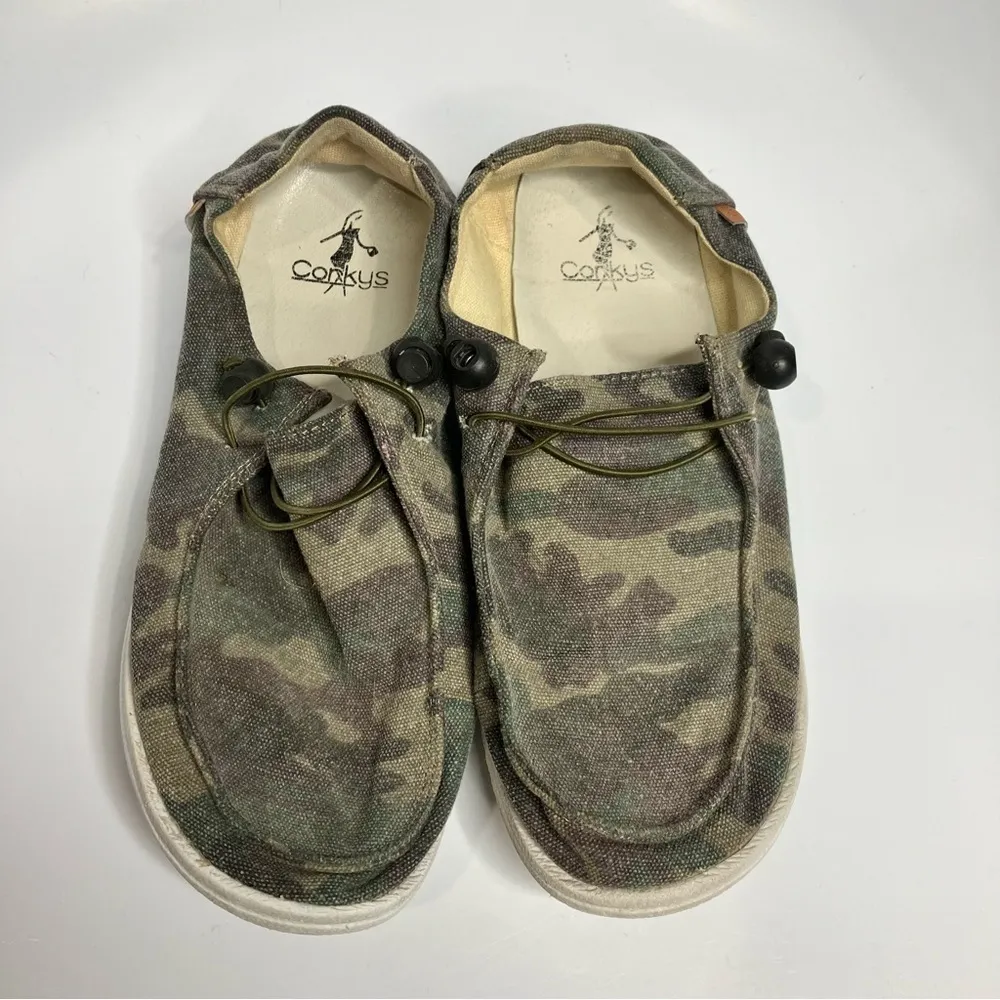 Corky’s kayak camouflage‎ canvas loafers size 9 Green - Image 6