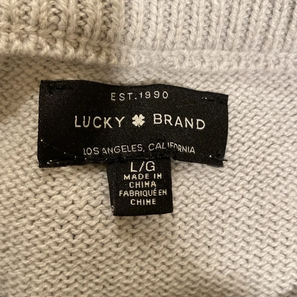 Lucky Brand Striped Sweater Black White Grey Size Large - Image 3