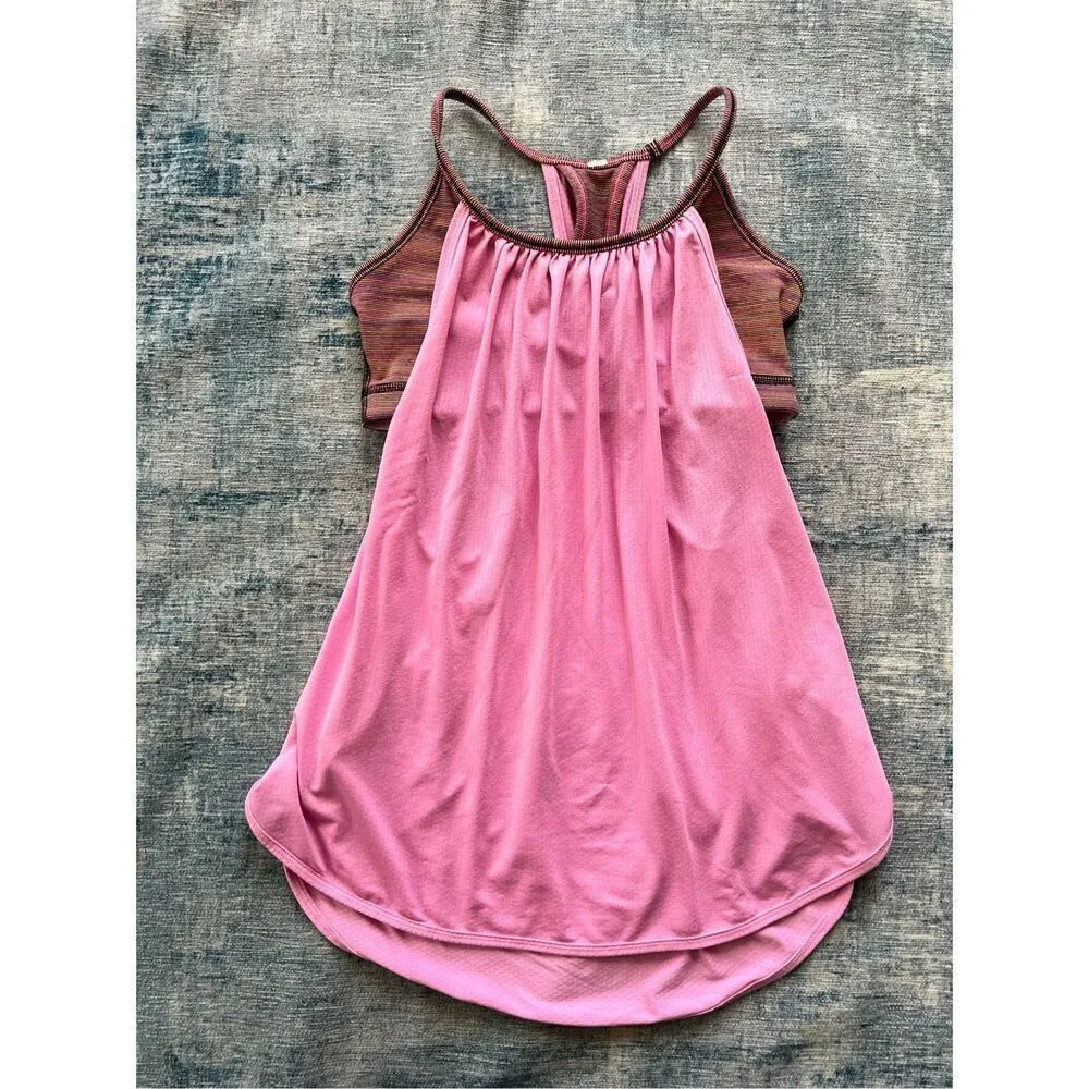 Lululemon Vintage Pink Tuck Me In Athletic Tank Top Size 4 - Image 7