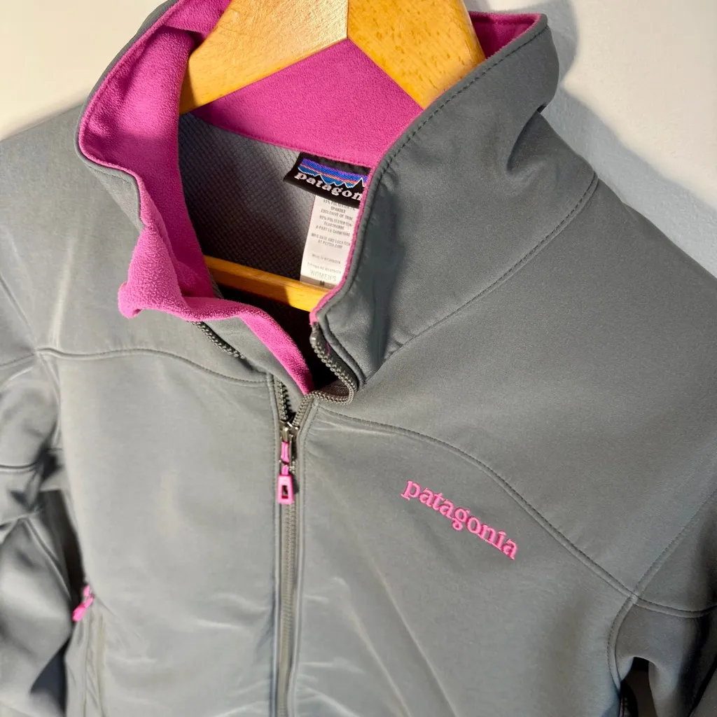 Patagonia Women's Gray Pink Adze Softshell Jacket | M - Image 2