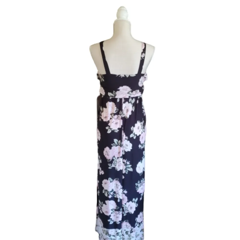 three pink hearts floral maxi dress size xs - Image 7