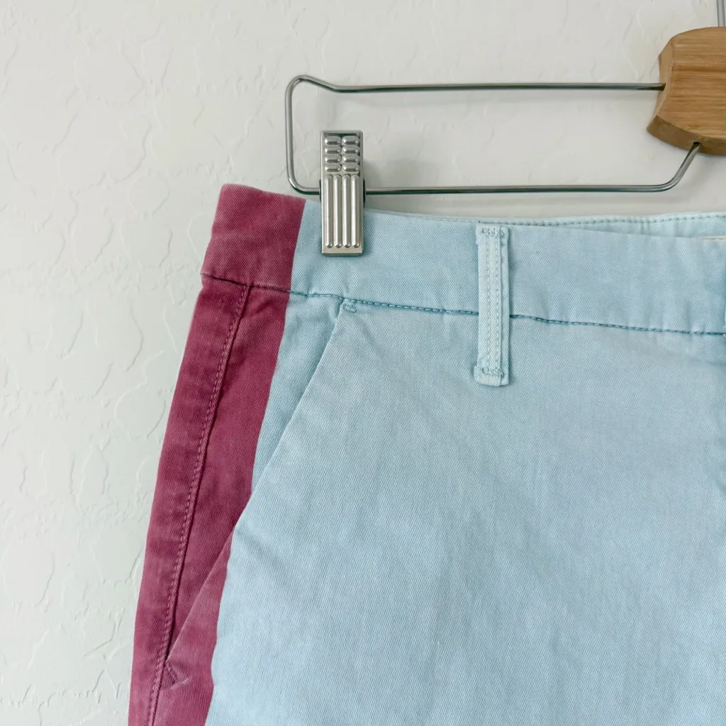 MOTHER The Shaker Prep Fray Tapered Leg chino Killing Time Blue/Red Size 30 Blue - Image 7