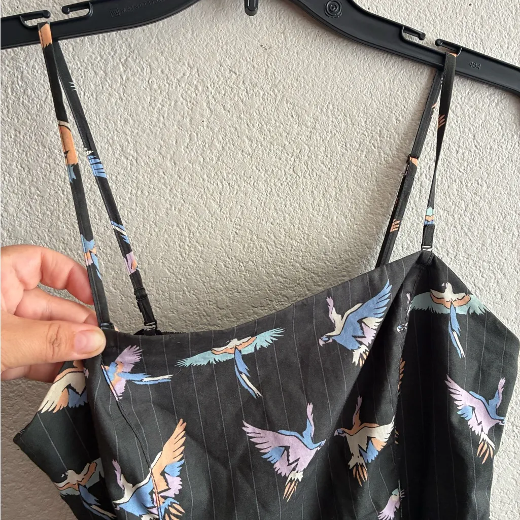 Free People Strapless Sunshine of Your Love Bird Print Pocket Midi Dress 6 - Image 14