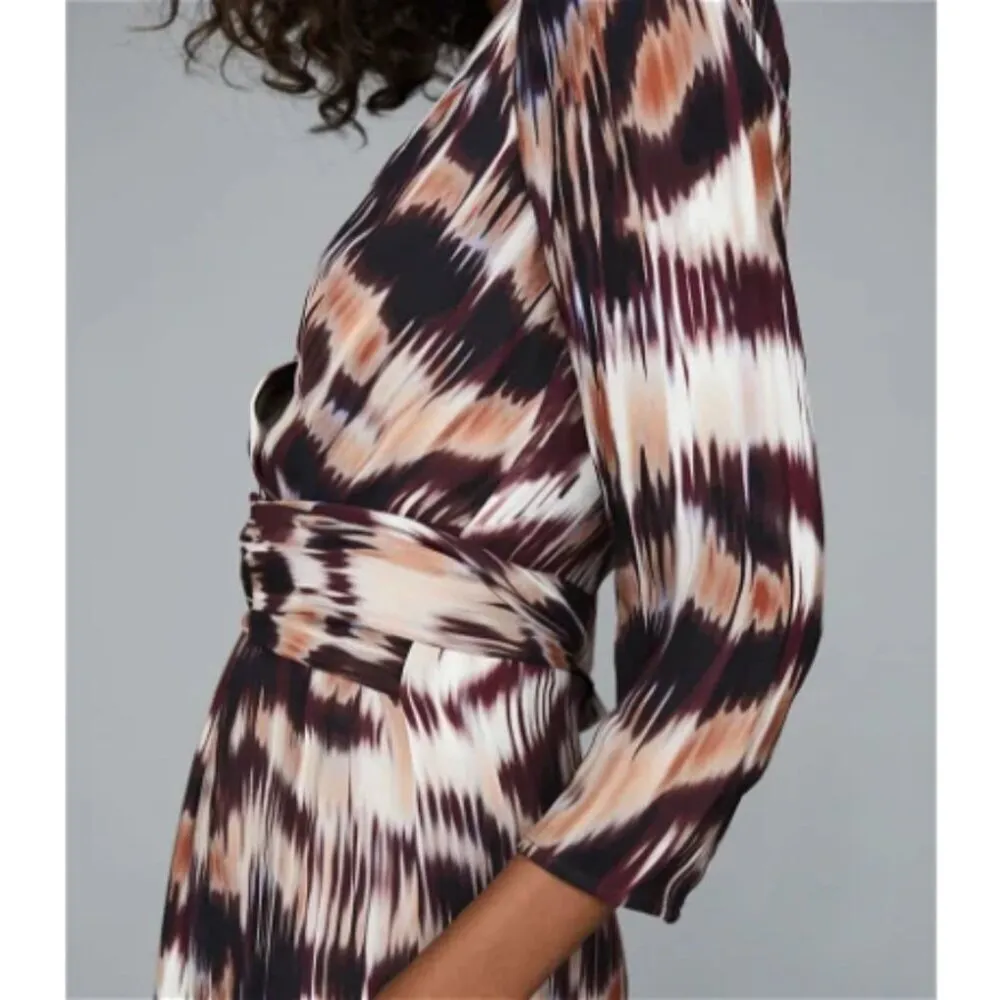 💕REISS💕 Orla Mini Dress ~ Ikat Print US 8 - Image 7