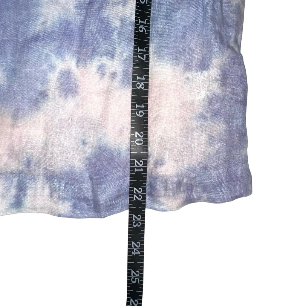 NWT Anthropologie Cloth & Stone Ruffled Linen Tie-Dye Blouse SMALL - Image 9