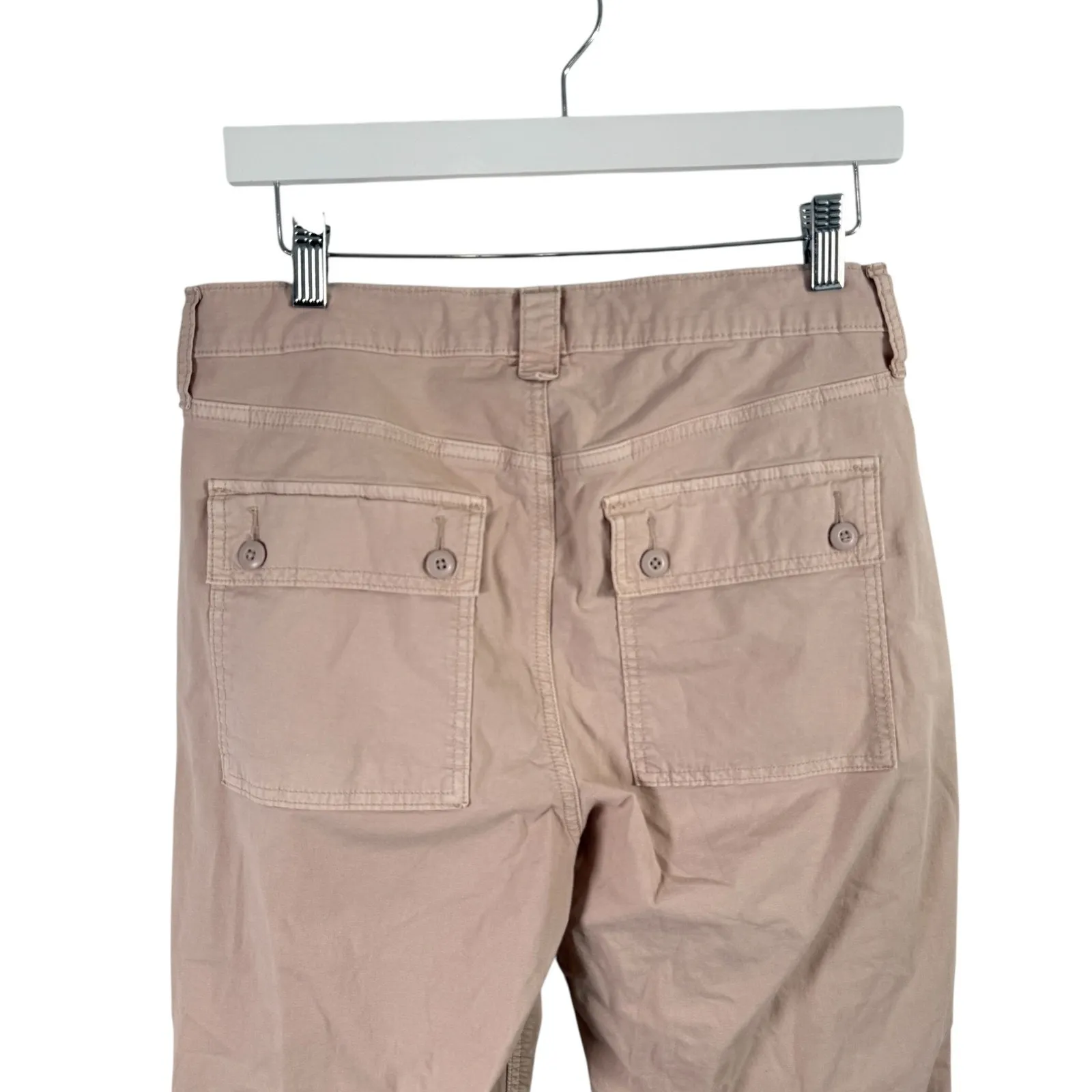 American Eagle  Flare Chino Pants Khaki Beige Y2k Baggy Womens 8 - Image 5