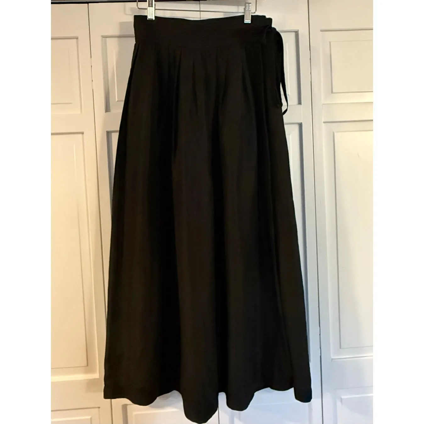 Vintage tie side wrap maxi dress size Medium Black - Image 3