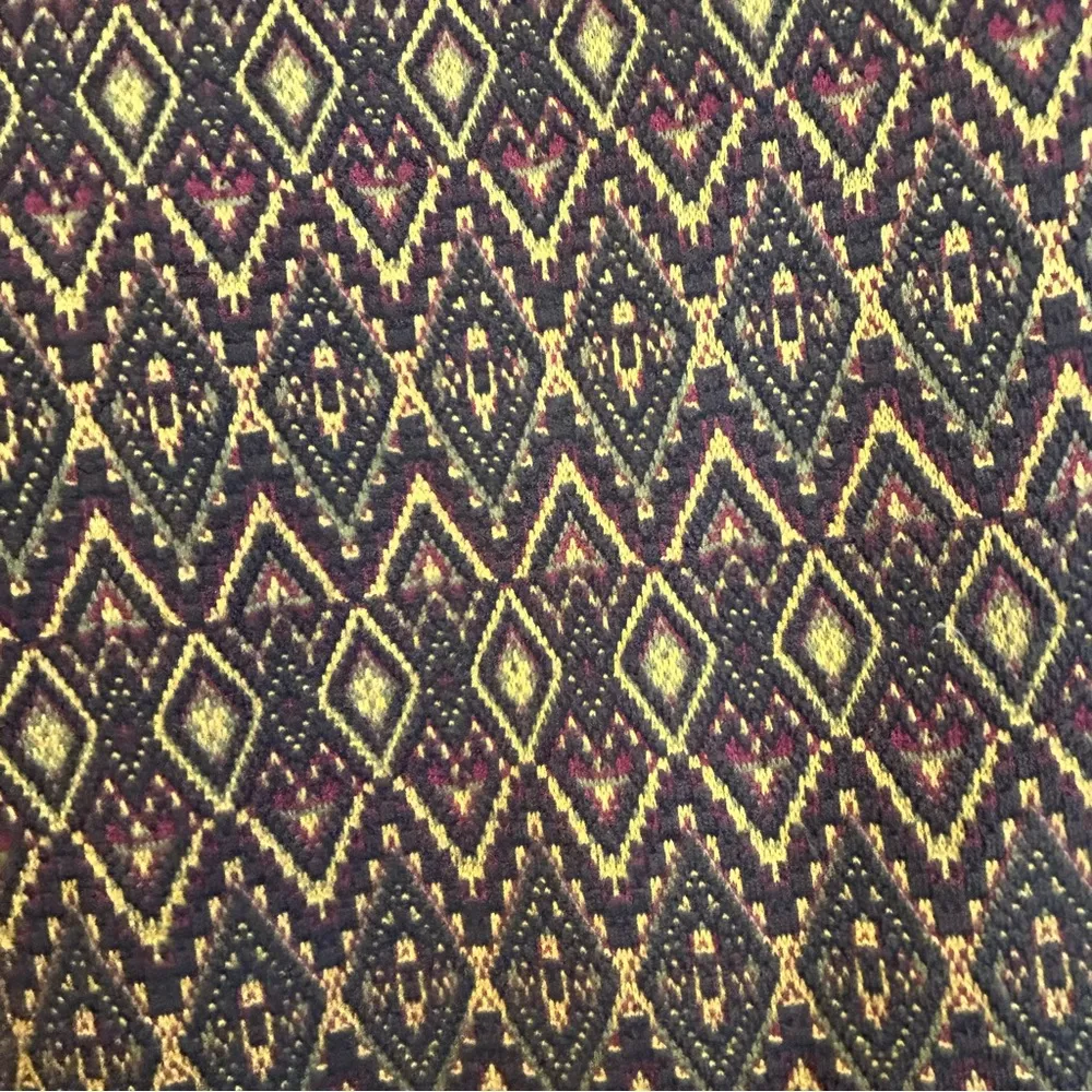 NWT Free People Geometric Boot Cut Brown/Yellow Boho Pull On Pants Size 6 - Image 9