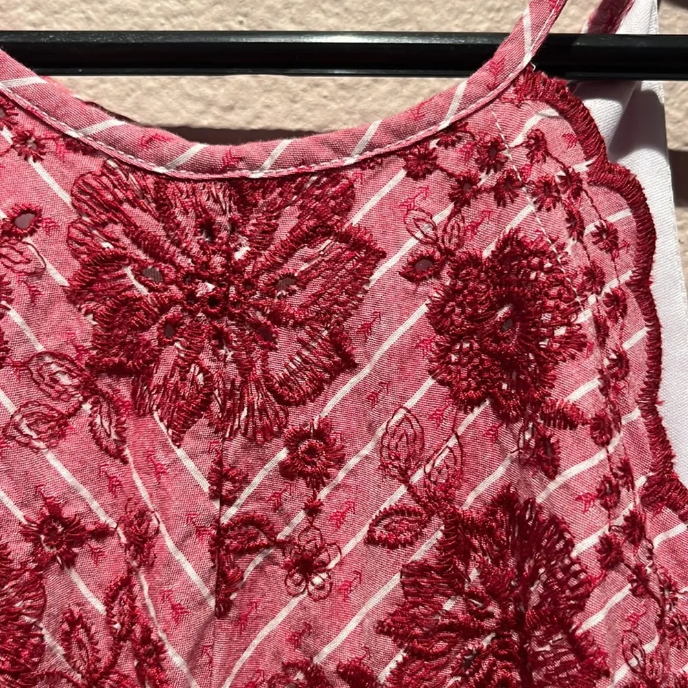 Charlotte Russe Striped Embroidered Halter Dress Size Small - Image 4