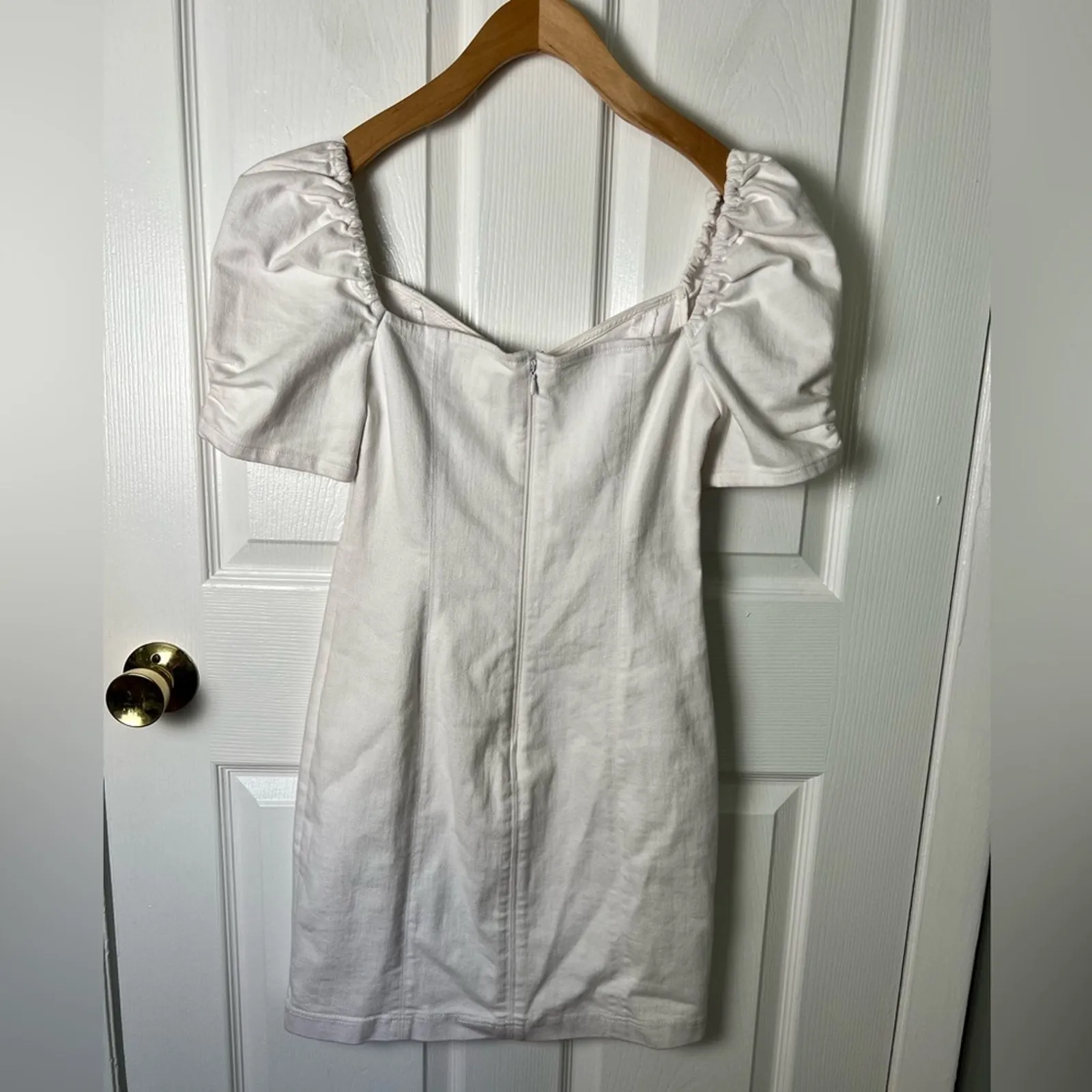 Alice + Olivia Mimi Puff Sleeve Mini Dress in Vintage Sugar 8 - Image 5