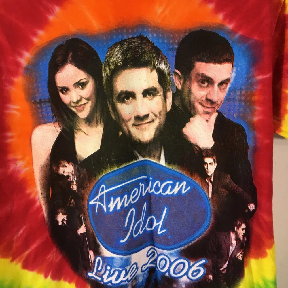 EUC Vintage Live2006 Tie Dye American Idol Graphic T - Image 3