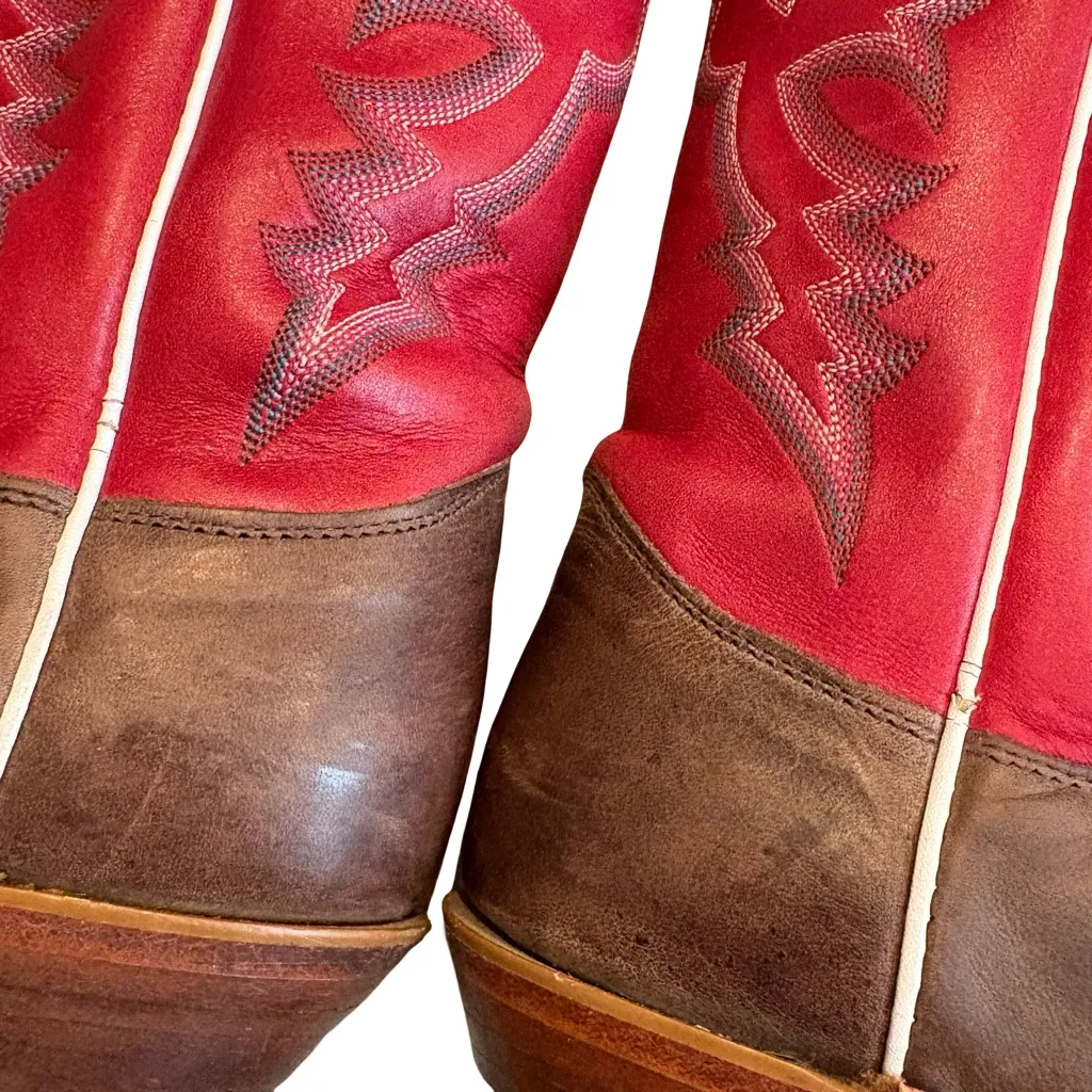 Justin Bent Rail BRL314 Square Toe Western Boots, Sz 6.5 C (also fits Sz 7B) - Image 11