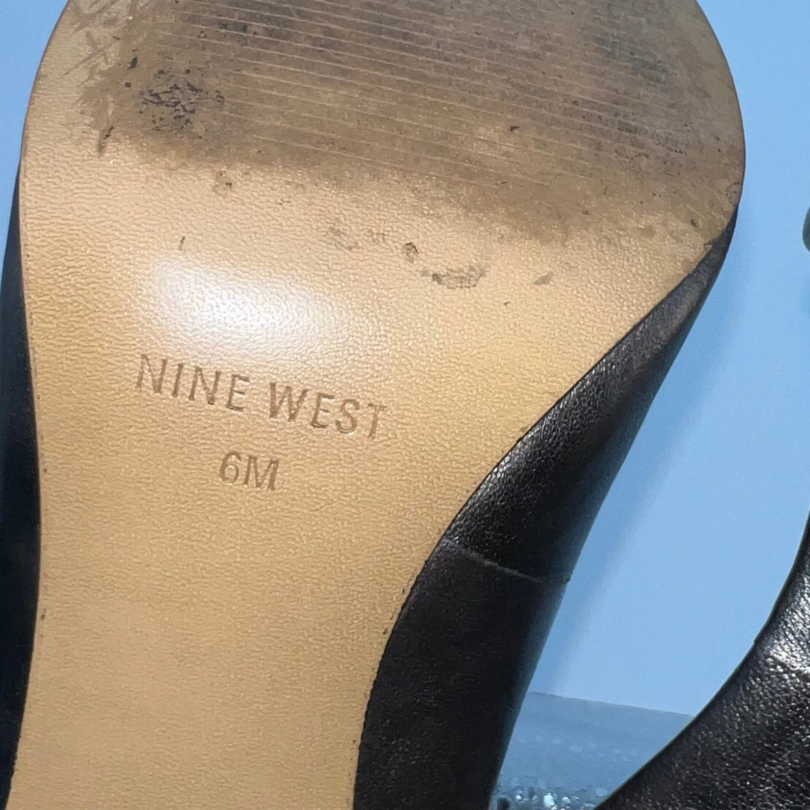 Nine West Booboo Pewter High Heel Pumps Size 6M Pointed Toe Party Dress‎ Shoes - Image 2