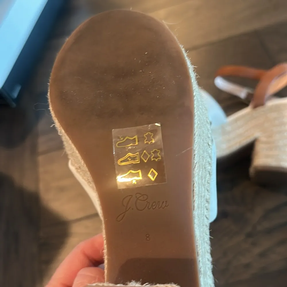 JCrew Ivory Platform Espadrille Sandals Sz 8 - Image 11