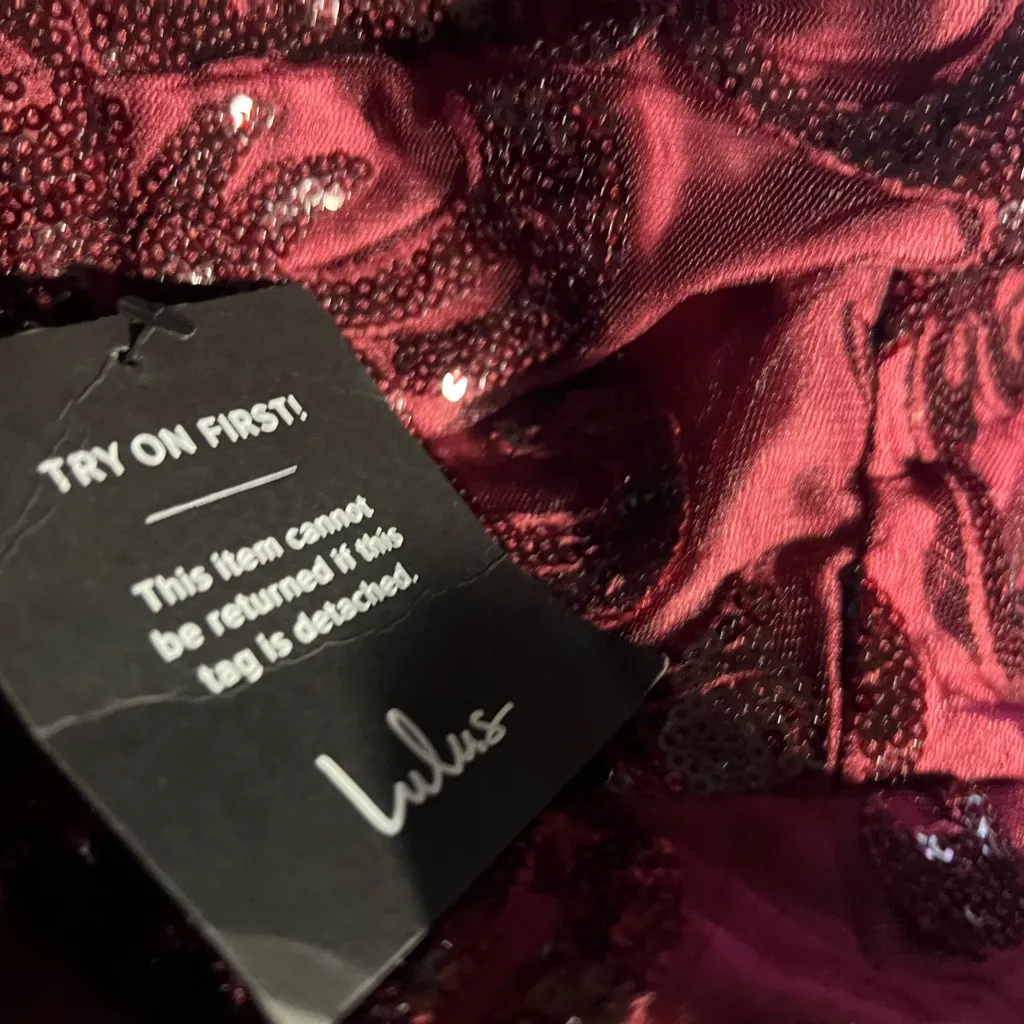 3 for $50 Lulus sequin backless mini dress size S Nwt Skater cocktail party club - Image 6