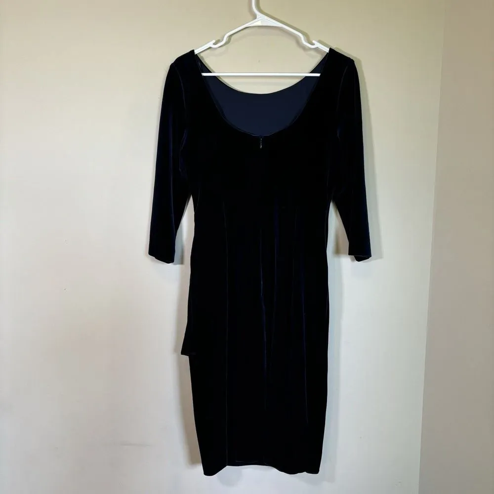 Alex Evenings Women's Side-Ruched Velvet Jewel Dress size 8 mother of the‎ bride - Image 9