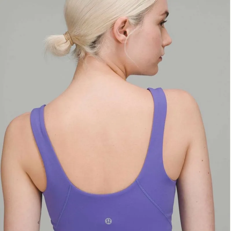 Lululemon Align Tank Top Size 2 Charged Indigo Purple Cropped Yoga Pilates Chic - Image 3
