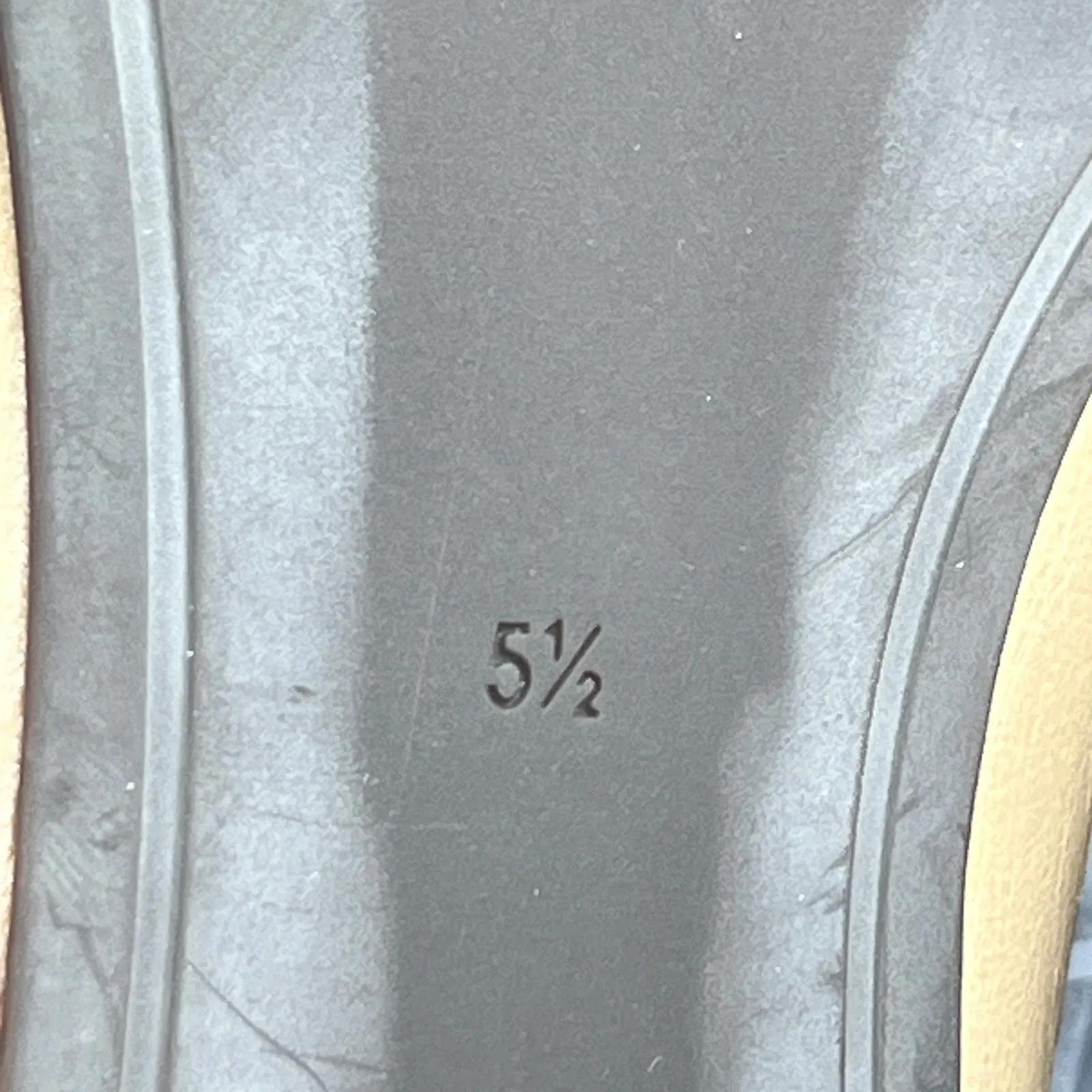 Tory Burch Georgia Ballet Flats Bright Almond Leather Square Toe Women Size 5.5 - Image 7