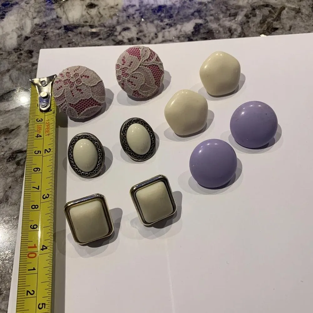 Lot Of 5 Costume Earrings Pierced Variety - Image 11