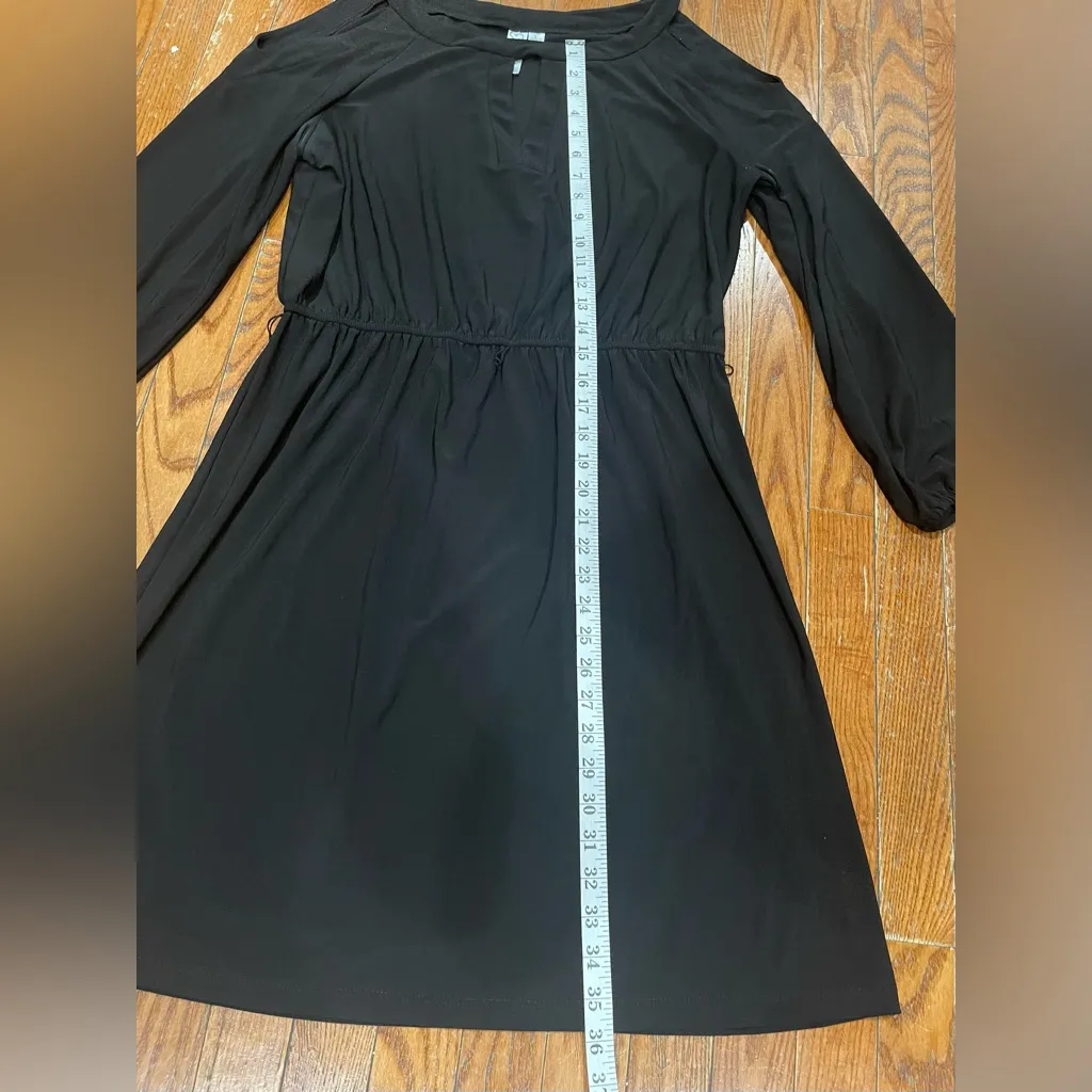 Emma & Michele Black Long Sleeve Dress - Image 4