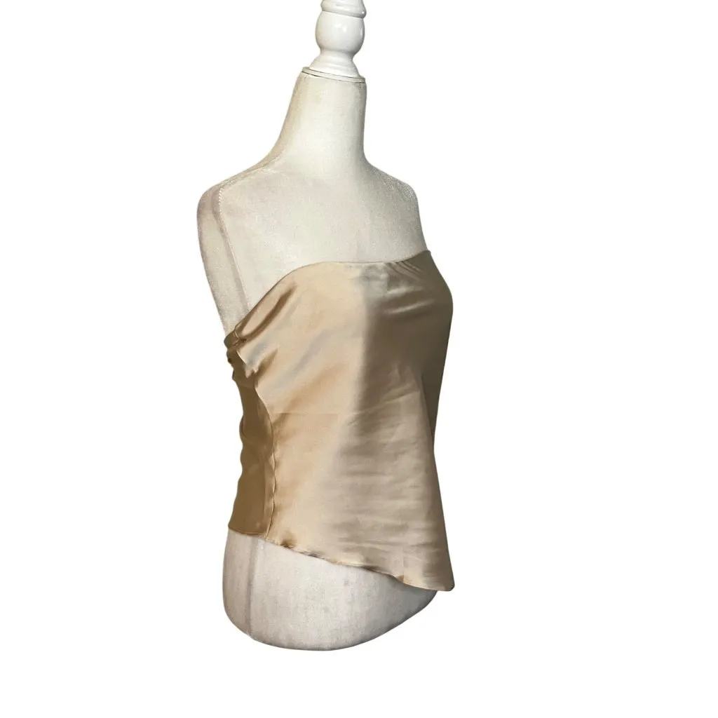 HEARTLOOM Monico Top in Oyster Medium New Womens Strapless Satin Tank - Image 6