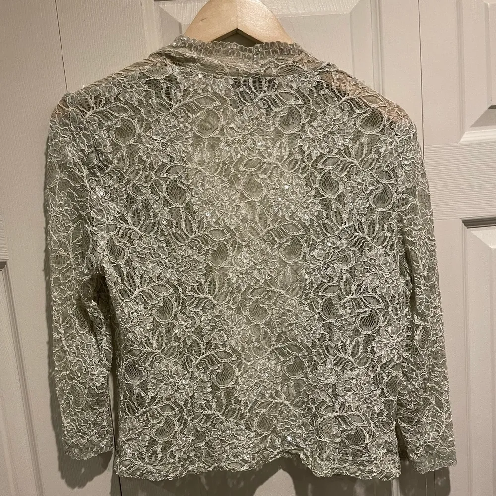 David’s Bridal Sequin Beaded Open Dress Cardigan - Image 5