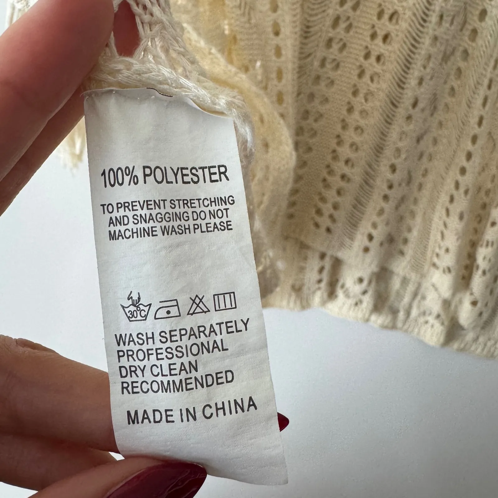 Crochet Knit Cover Up Women's V - Image 2