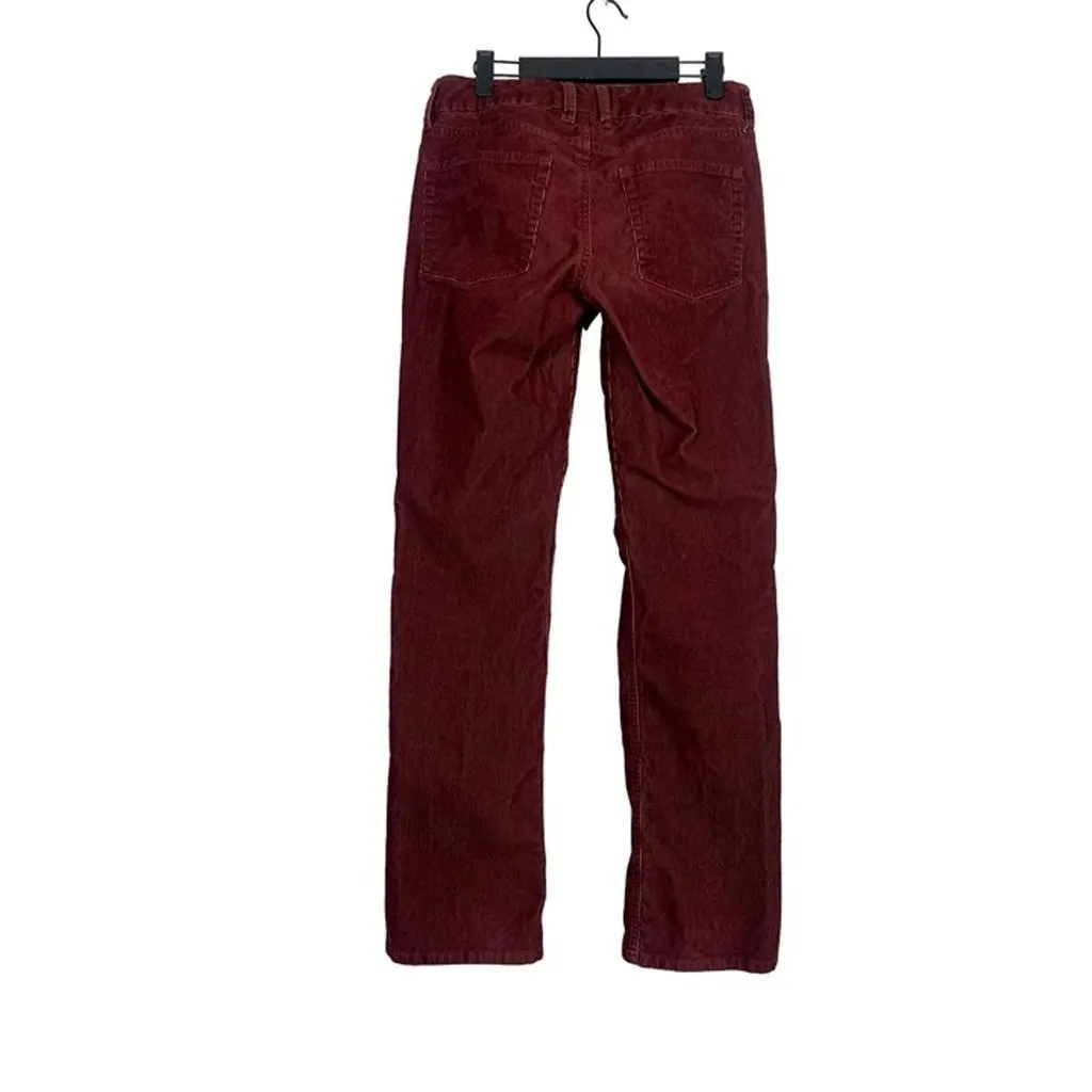 J.Crew Corduroy Vintage Retro Look Low Rise Straight Flare Pants 27 Red Rust - Image 14