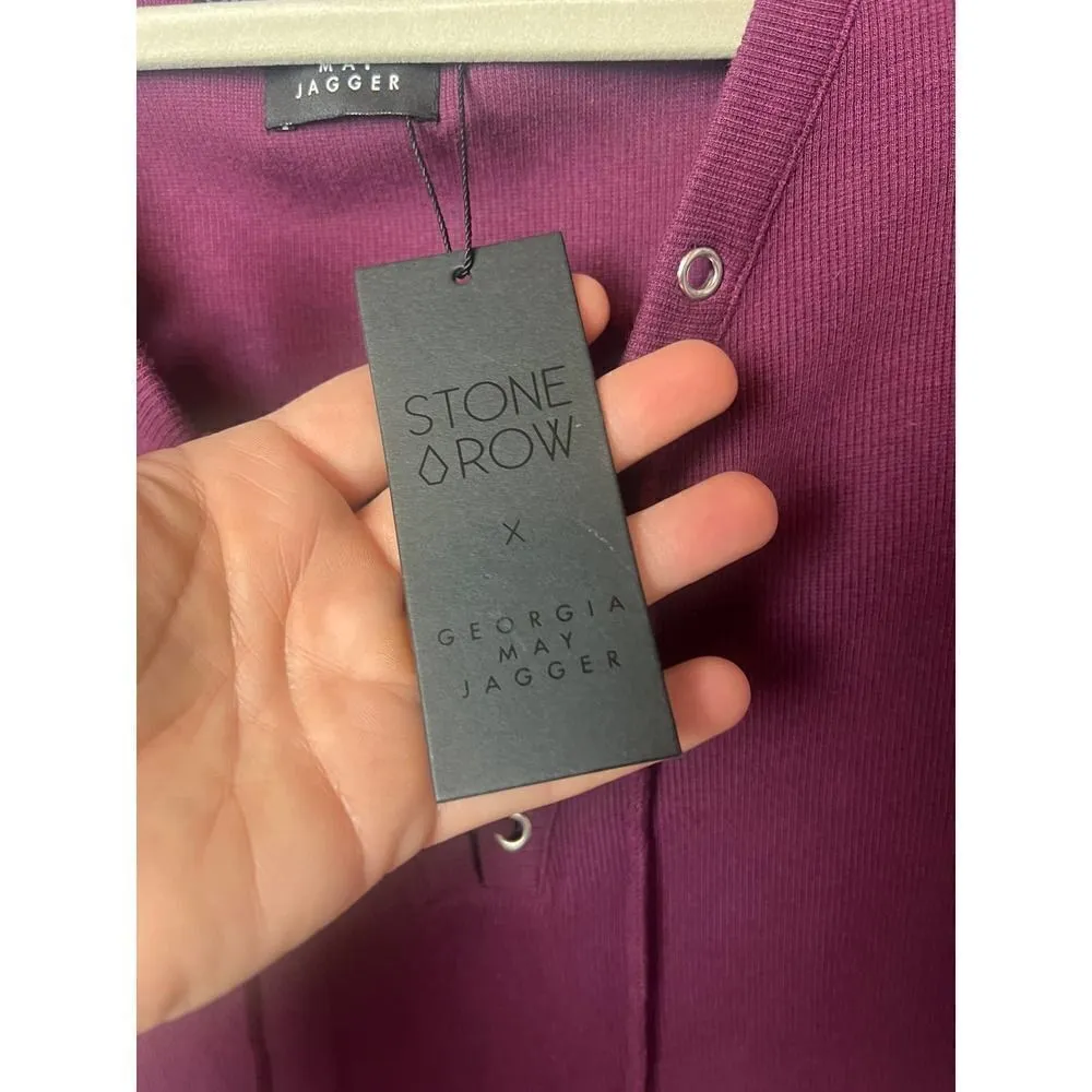 Stone Row x Georgia May Jagger Burgundy Dress NWT Sz. SP - Image 4