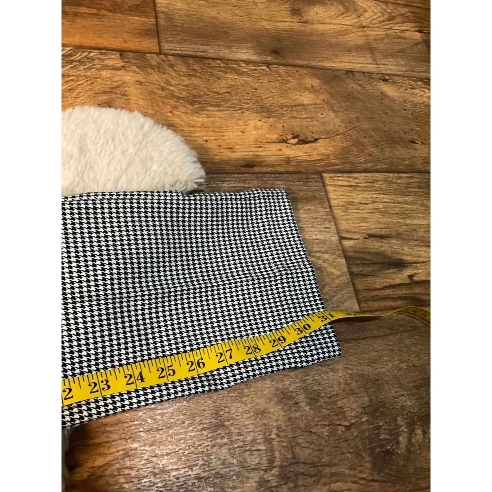 Worthington Pants Size 4 Houndstooth Print Career Straight Black White‎ Womens - Image 6