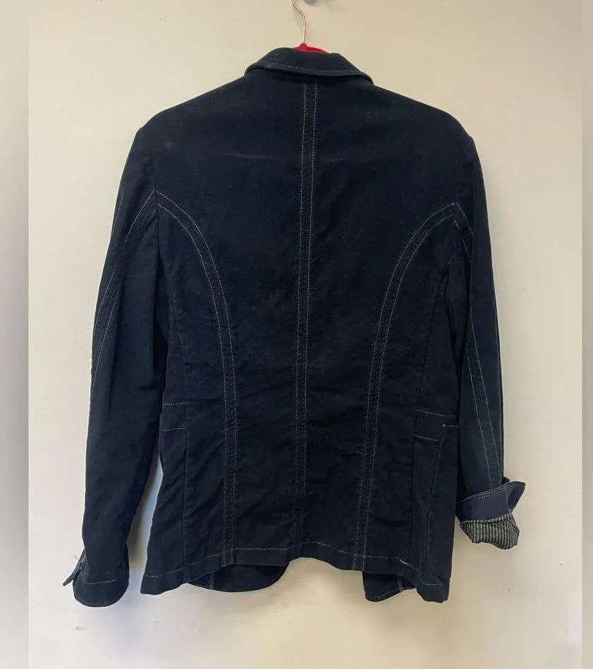 Womens United Colors of Benetton Navy Double Breast Blazer - Image 7