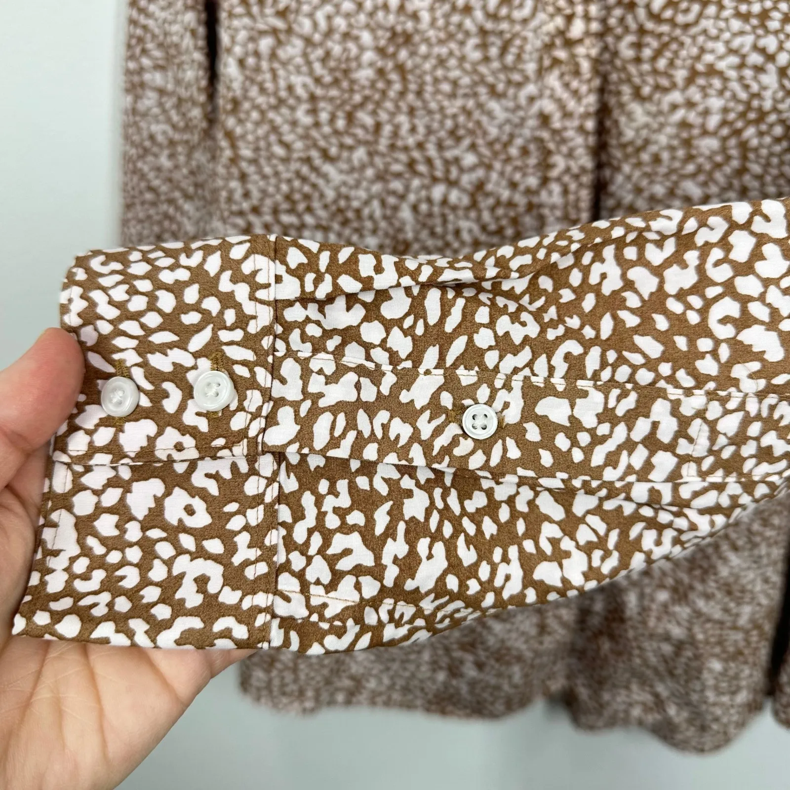 Lands End No‎ Iron Supima Cotton Long Sleeve Button Up Shirt Women's Size 14 - Image 3