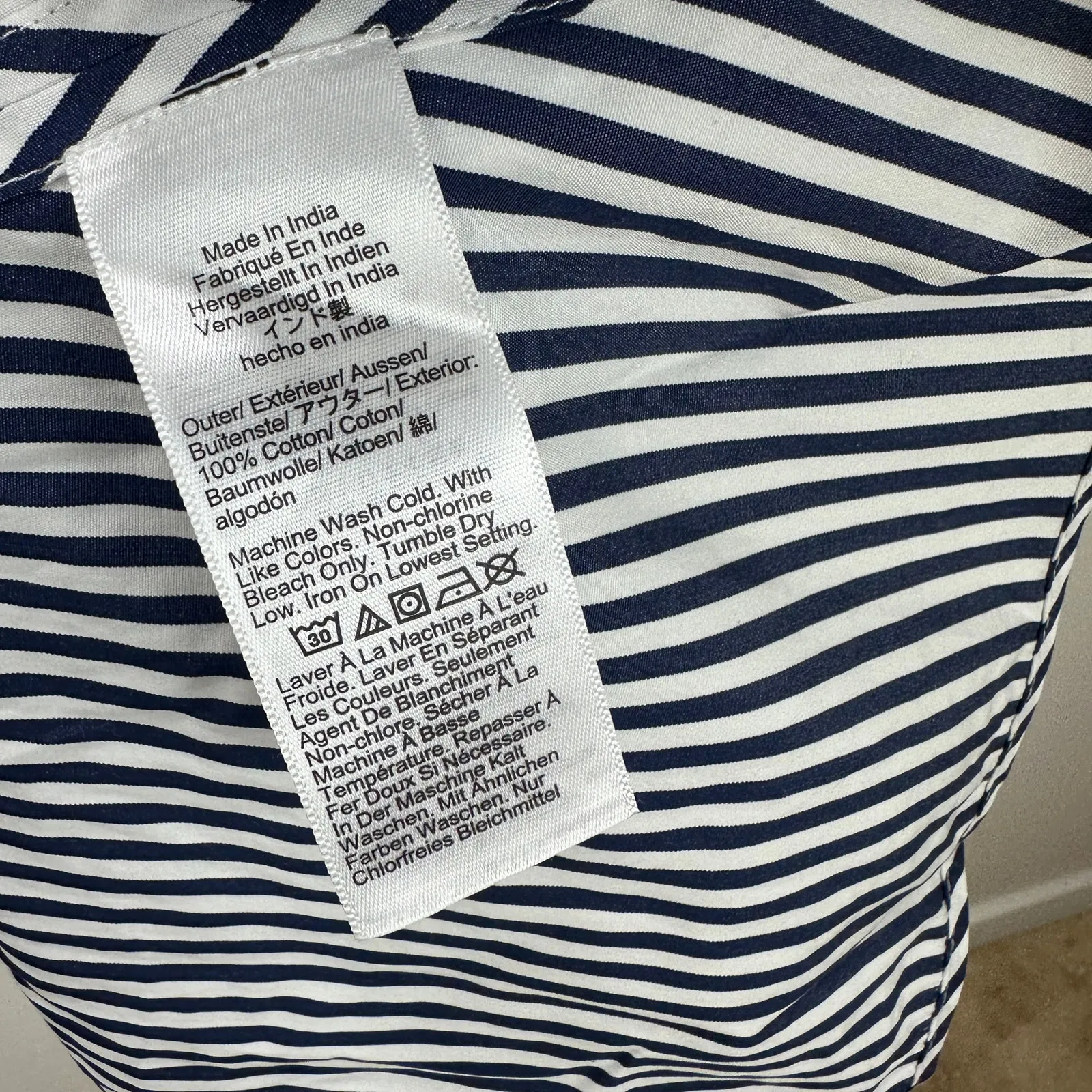 NEW J.Crew Delilah Dress Striped Cotton Poplin Puff Sleeve Ruffle Hem Large - Image 6