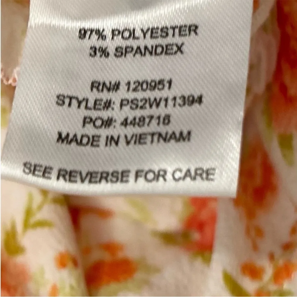 Pink Rose Cropped Elastic Adjustable Shirred Floral Tank Top Size Large - Image 10