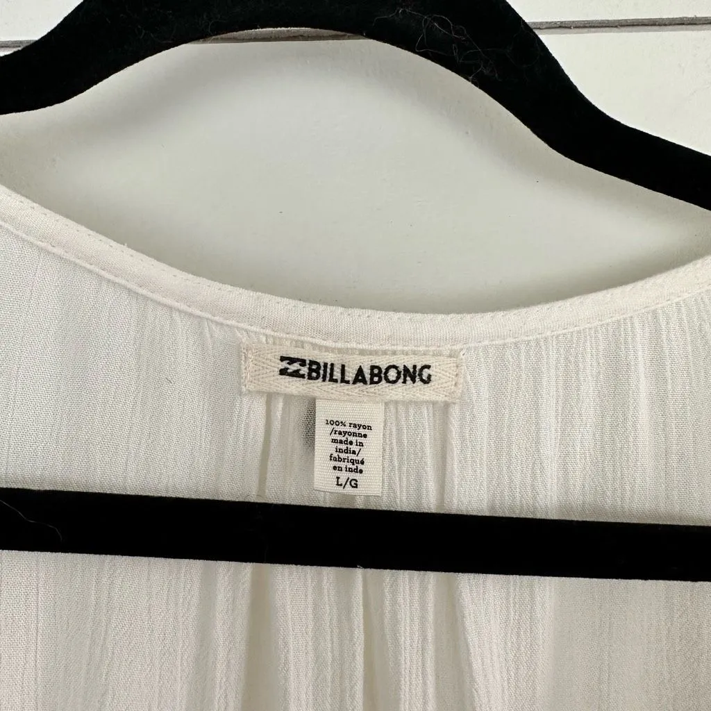 Billabong Peasant Boho Women’s Large Faux Wrap Top New NWT - Image 3