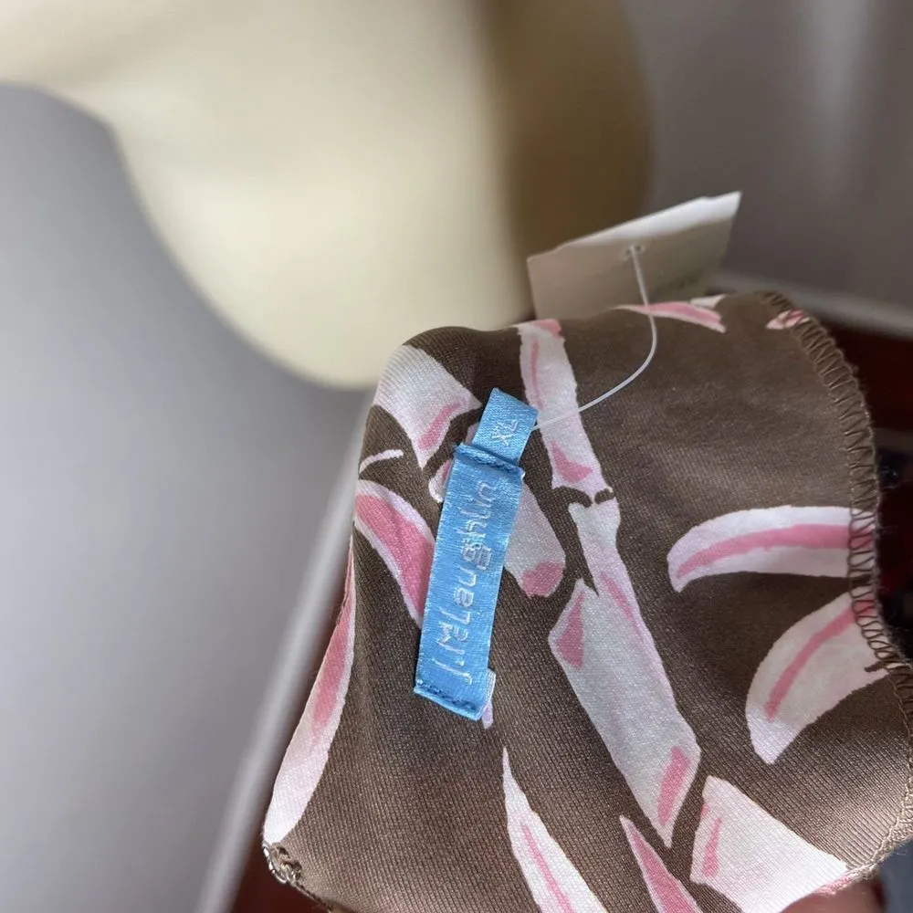 NWT J. McLaughlin Sophia Dress in‎ Brown Pink Bamboo Grove Catalina Cloth XL - Image 8