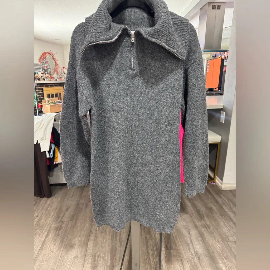 All in Favor Charcoal Long Sleeve Dress - Image 6