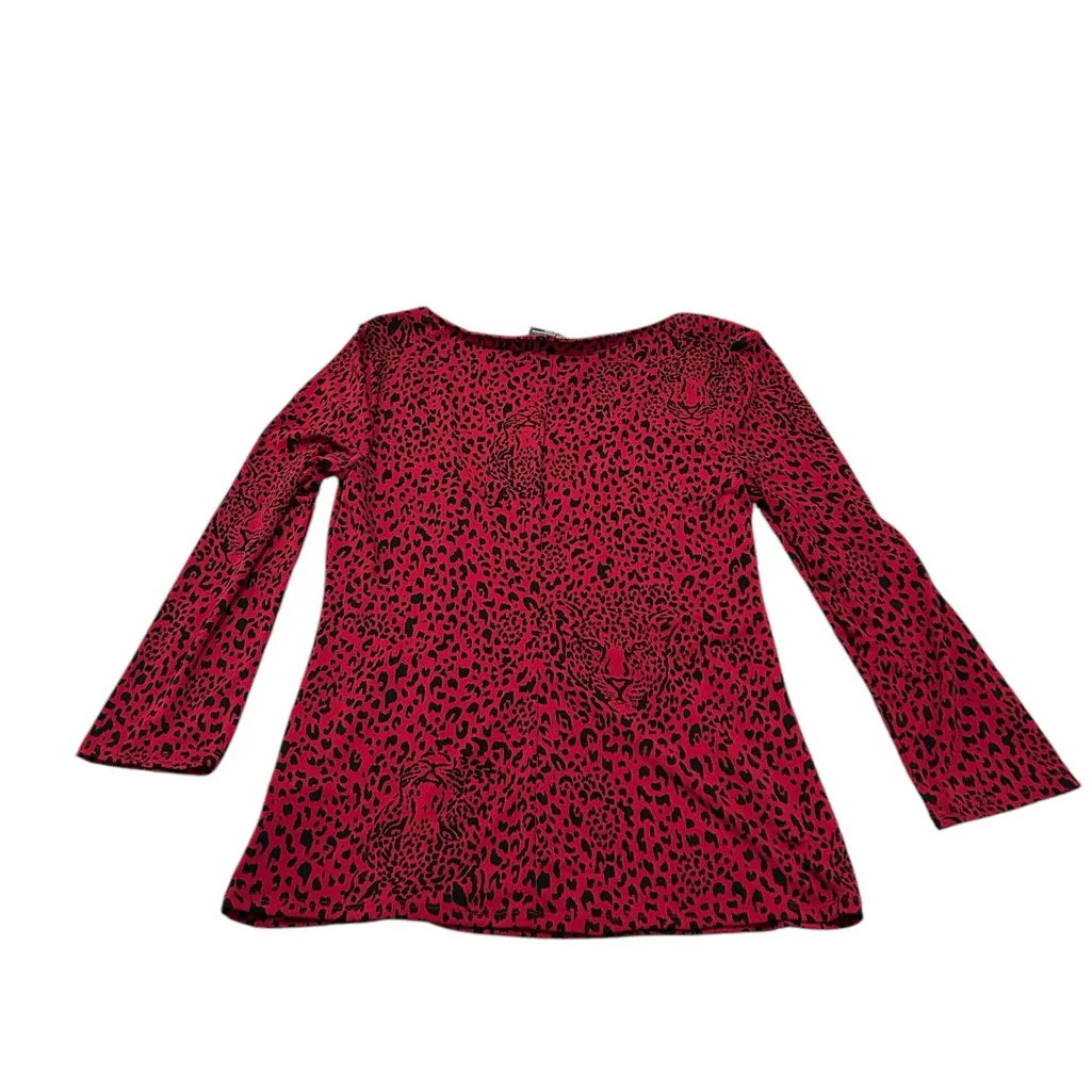 3/$15 BOLD ELEMENTS leopard blouse - Image 4