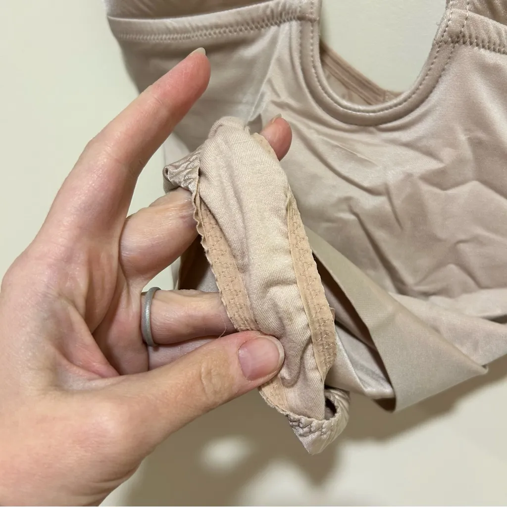 SPANXshape Suit Your Fancy Plunge Low Back Thong Bodysuit in Champagne Beige Med - Image 6