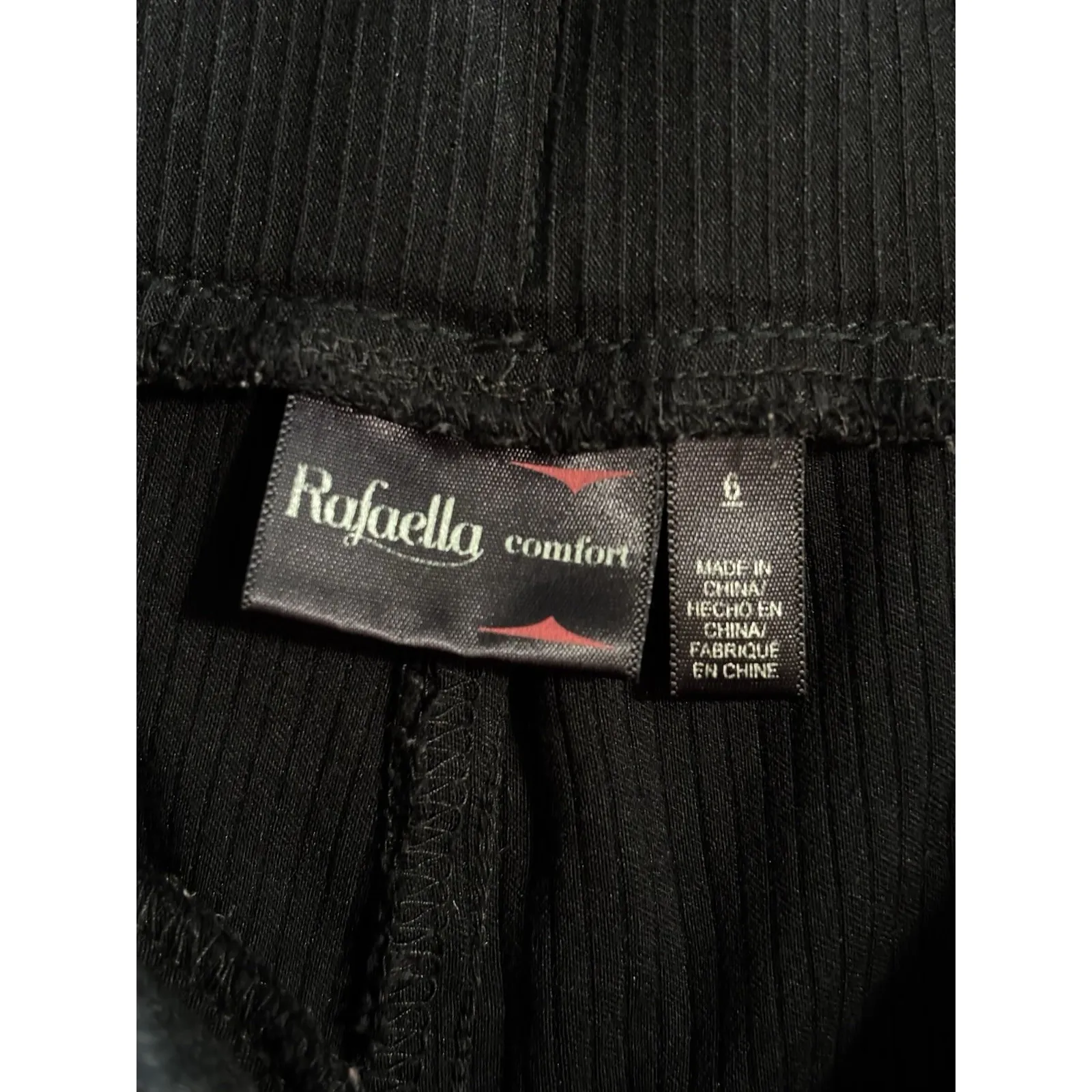 Rafaella Comfort Black Skinny Leg Legging/Pants Mid Rise Zippers‎ Size 6 - Image 5