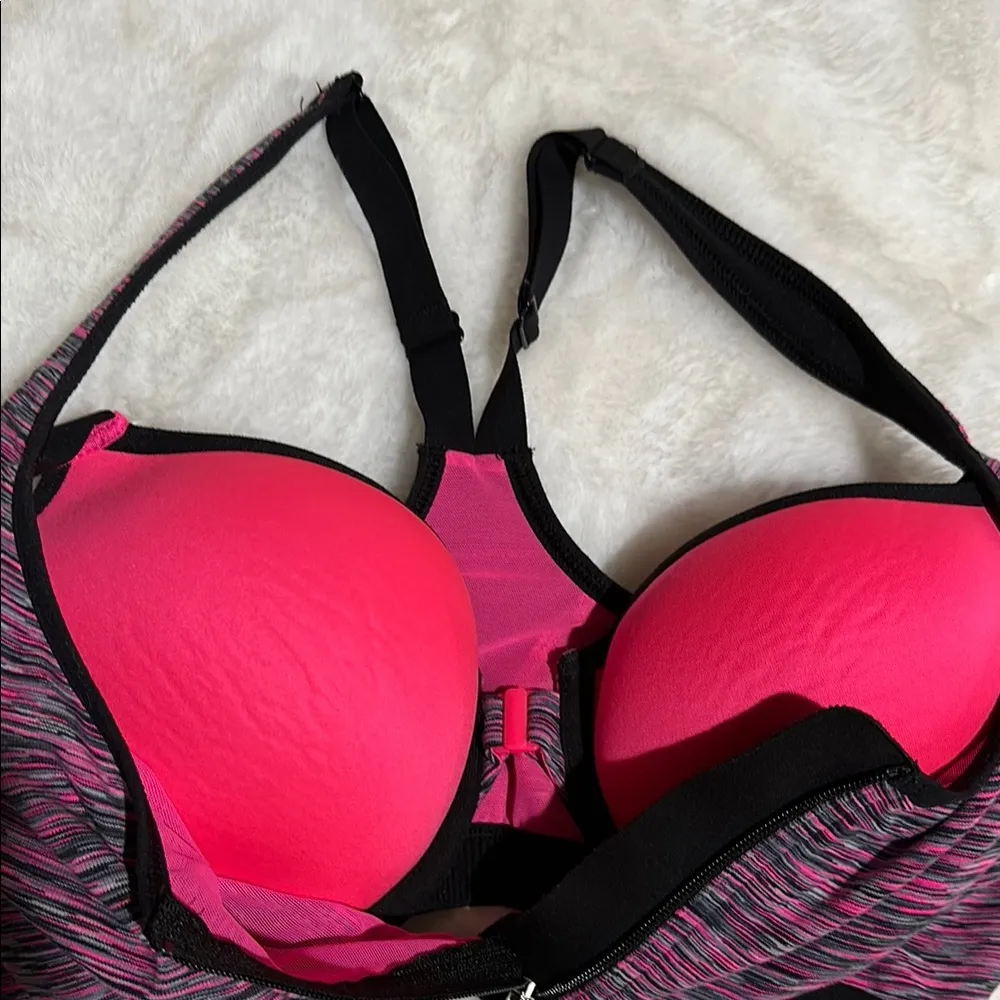 VSX Victoria’s Secret Sport 36C front zip sports bra Pink Size undefined - Image 3