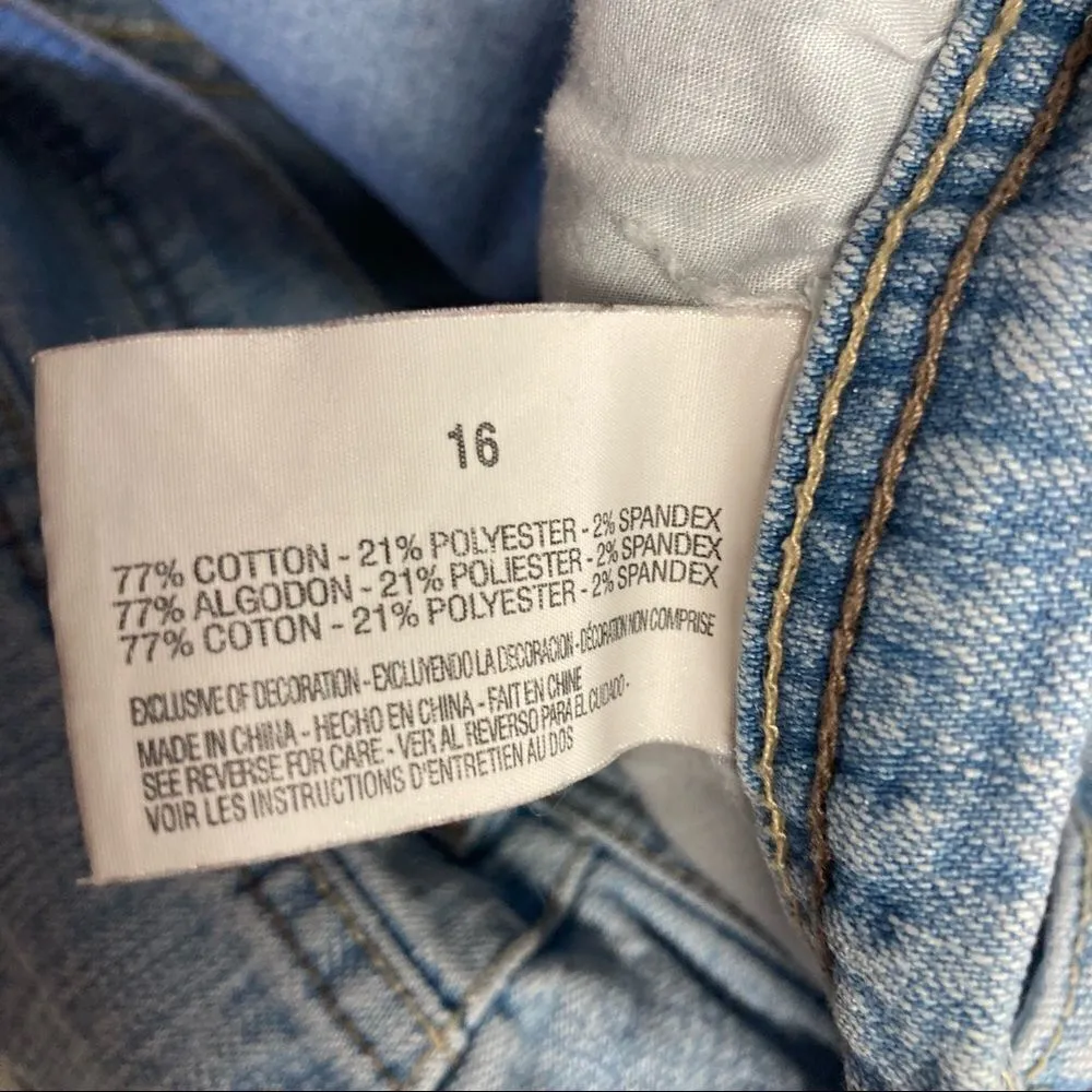 GLORIA VANDERBILT,‎ Women’s Bermuda Jean Shorts, Size 16, Blue - Image 10