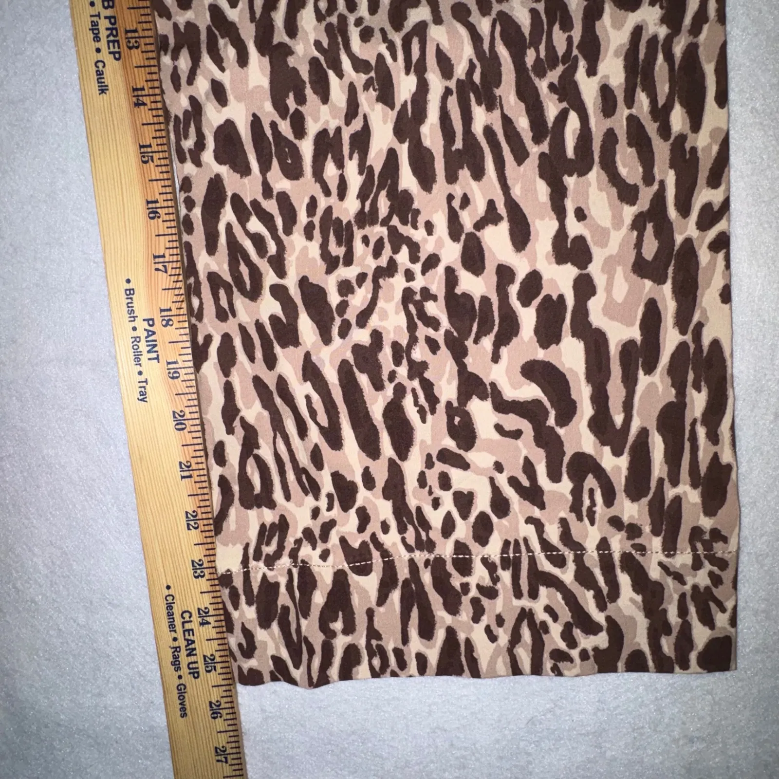 Maeve Colette animal print brown magic fabric crop Wide Leg Pants Anthropologie - Image 7